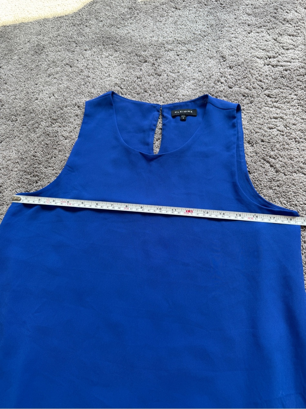 Pleione Sleeveless Blue Shell Top - Picture 3 of 5